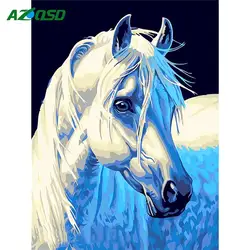 AZQSD животных алмаз Краски ing лошади полный квадратный алмаз вышивка Алмазная мозаика Краски с бриллиантами украшения дома