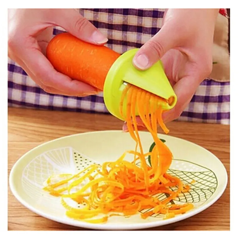 Кухонная вытяжка модель гаджет Овощной морковь редис резак измельчитель спиральное устройство кухонные аксессуары 20 - Цвет: Green