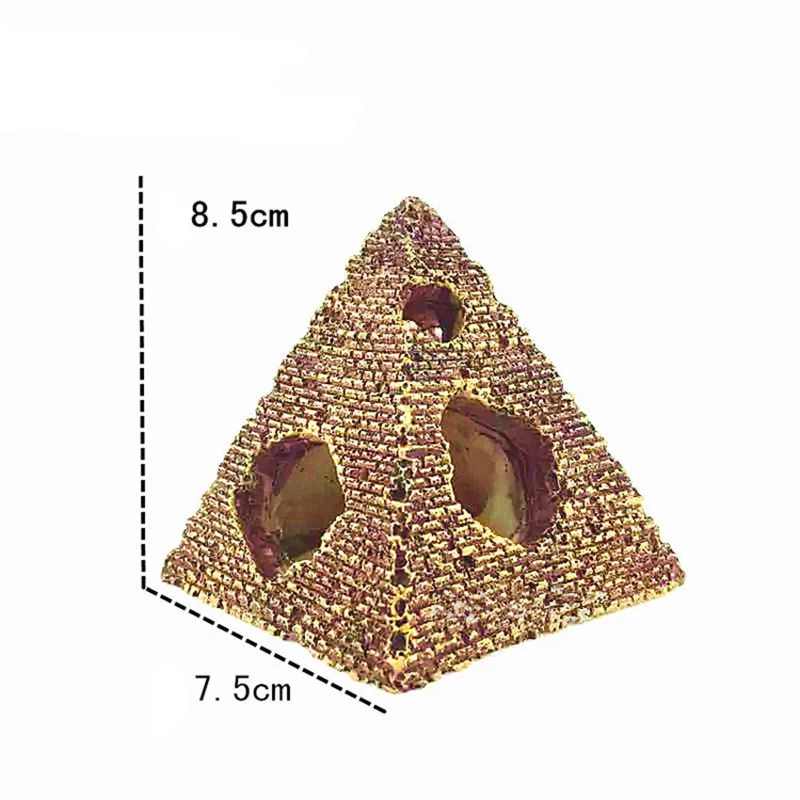Пасхальный остров Египетские пирамиды каменная пещера орнамент аквариумные украшения для террариума рептилий аквариумные аксессуары - Цвет: 7.5X8.5CM