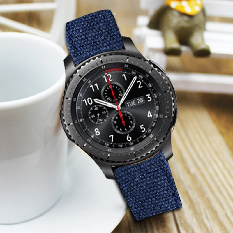 Ремешок холщовый для Samsung Gear S3 S2 модный спортивный браслет Huawei Watch 2 Huami Amazfit 20 22