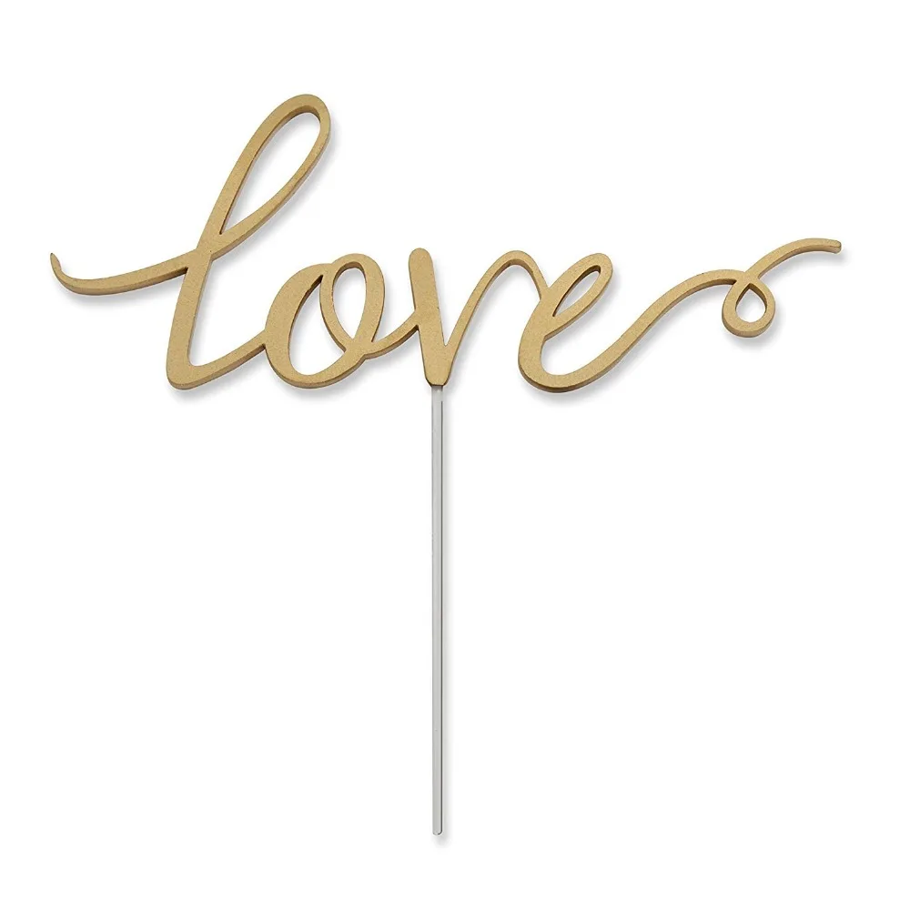 Kate Aspen Love Cake Topper, Wedding Decoration, Food Safe Acrylic (1)