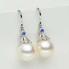 925 silver real natural big very light natural freshwater pearl earring earrings jewelry genuine lady silver-jewelry silver