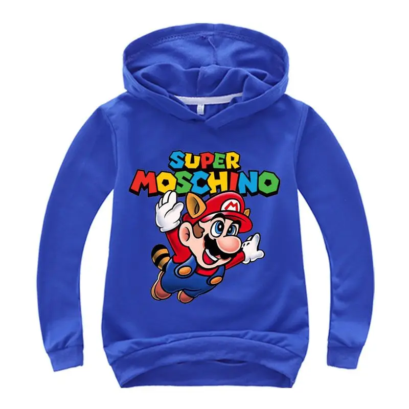 Classic cartoon Kids Boys Super Mario Playing 3D Print Sweatshirt Long Sleeve Game Hoodie Shirt For Girls Coat Jacket - Цвет: color at picture