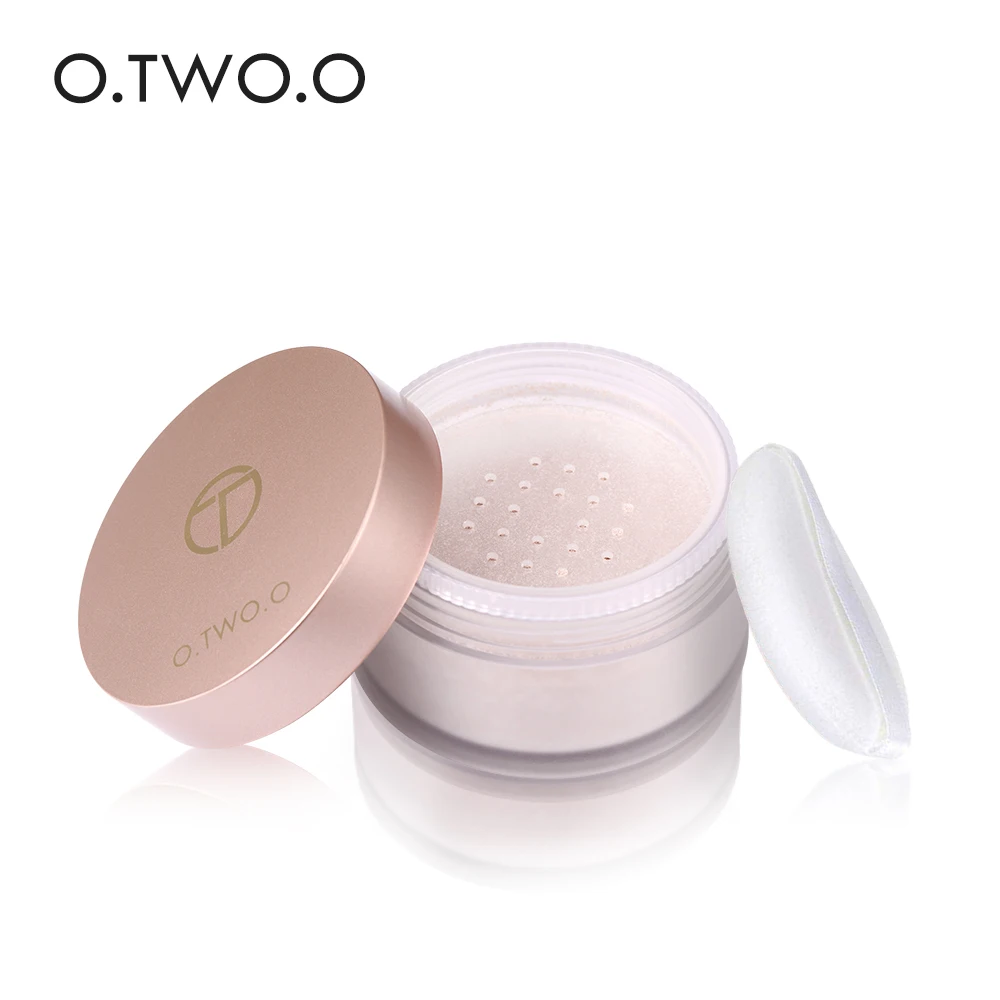 

O.TWO.O NEW Smooth Matte Loose Powder Makeup Transparent Finishing Powder Waterproof For Face Finish Setting With Cosmetic Puff