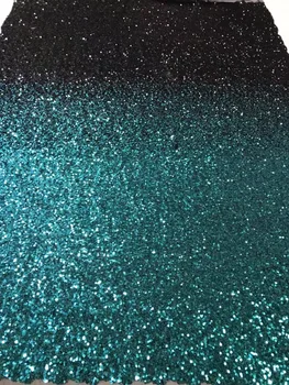

African Lace Fabric 2017 French Net Lace new green black sequin fabric 5yard High Quality African Tulle Sequin Lace Fabric