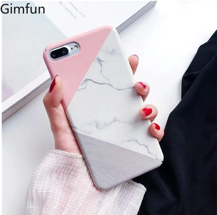 Gimfun Fitted Hard Marble Case on For Iphone 7 XS MAX Xr 6 8 Plus Case Hard Plastic Cover for Iphone 11 Pro Max Case Cover|Fitted Cases| - AliExpress