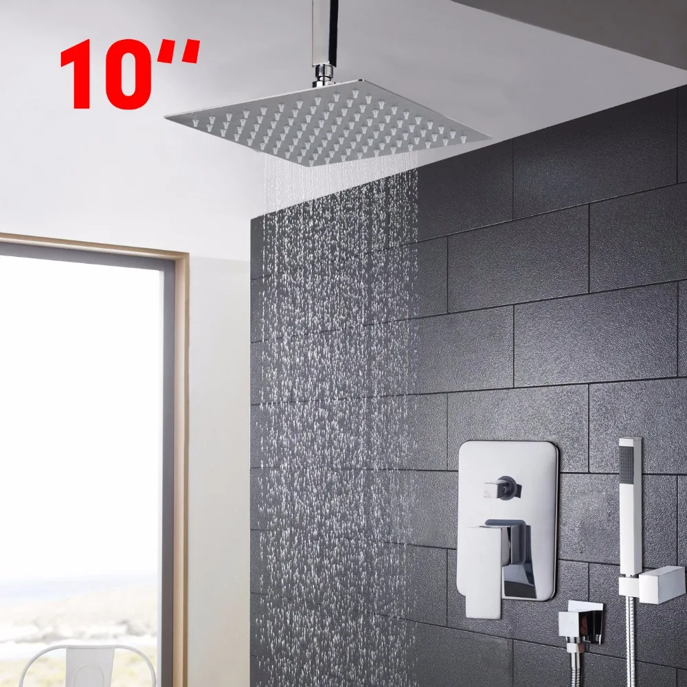 

Torayvino In Workmanship 10 Inch Bathroom Faucet Chome With Diverter Shower Heads Positive Shower Faucet