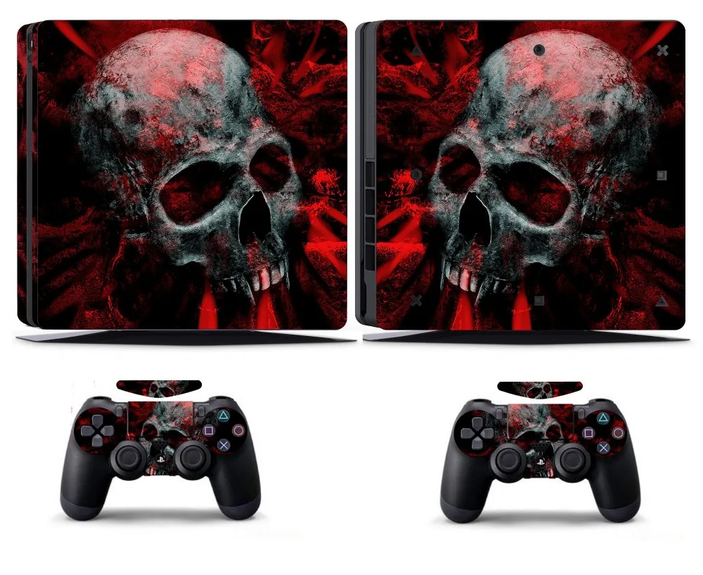 Skull 251 PS4 Slim Skin наклейка Виниловая для Sony PlayStation 4 и 2 контроллера|stickers for|stickers for