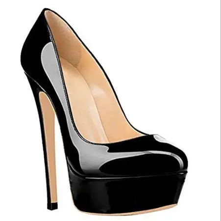 

2019 explosion models high-heeled women's shoes waterproof platform large size single shoes