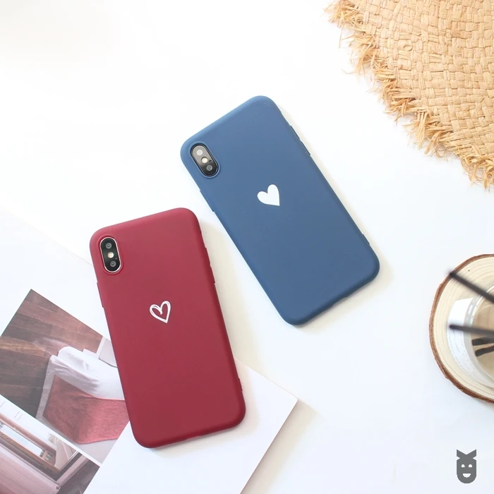 Для Apple iPhone 5 5S SE 6 6G 6s 7 8 Plus 7Plus 10 X XR Xs Max Love Heart Матовый Мягкий ТПУ Силиконовый противоударный чехол для телефона