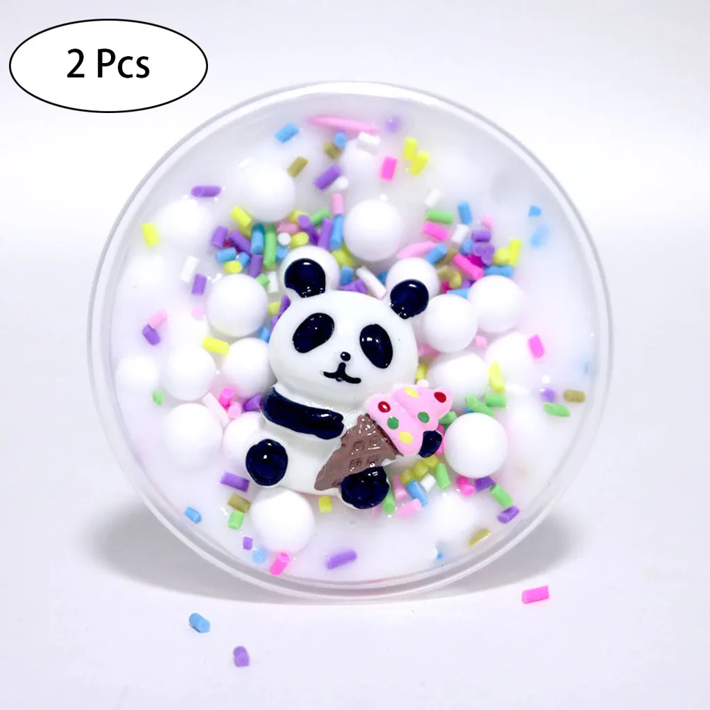 Panda Beads Slime, глиняная игрушка для детей и взрослых, игрушки для снятия стресса, пластиковые игрушки, подарок, Sludge Slime, рождественский подарок