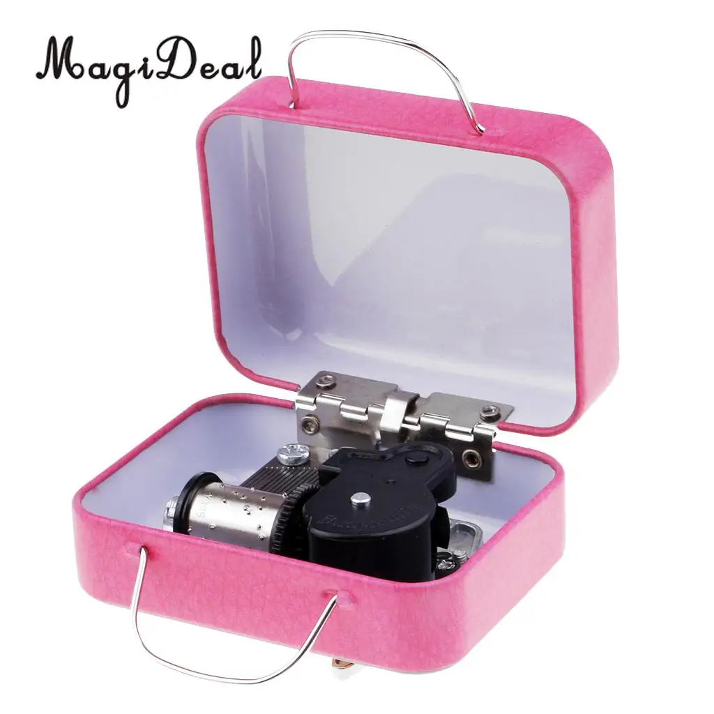 MagiDeal Play 'Innocent' Luggage Suitcase Wind-up Miniature Music Box for Girls Christmas Gift