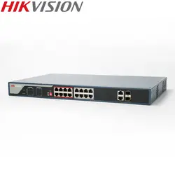 Hikvision PoE коммутатор DS-3E0318P-E Unmanaged 16 портов 10/100 Мбит/с + 2 восходящего 1000 M для 16CH NVR CCTV IP Camera 802.3at 802.3af