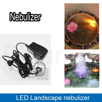 

Aquarium simulate morning dew decoration for Fish tank mist Mist Fog Maker 12LEDs light Fountain Rockery Waterfall Atomizer