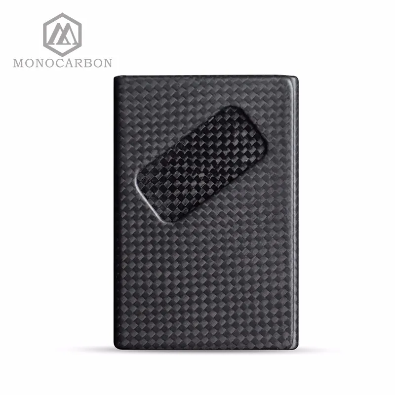 matte carbon fiber name card holder