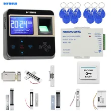 DIYSECUR Door Access Control System Kit + Biometric Fingerprint Reader Electronic Lock 125KHz RFID Security Door Lock fingerprint door access control system with 125khz card realand access control