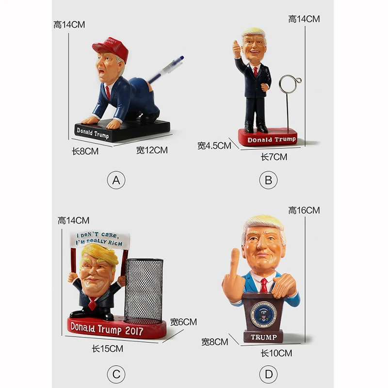 Креативный смоляный кукольный Трамп мультяшный персонаж статуя Модель Кукла