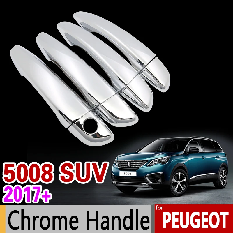 Роскошная Хромированная ручка для Peugeot 5008 SUV 2017 2018 комплект отделки 2-го поколения