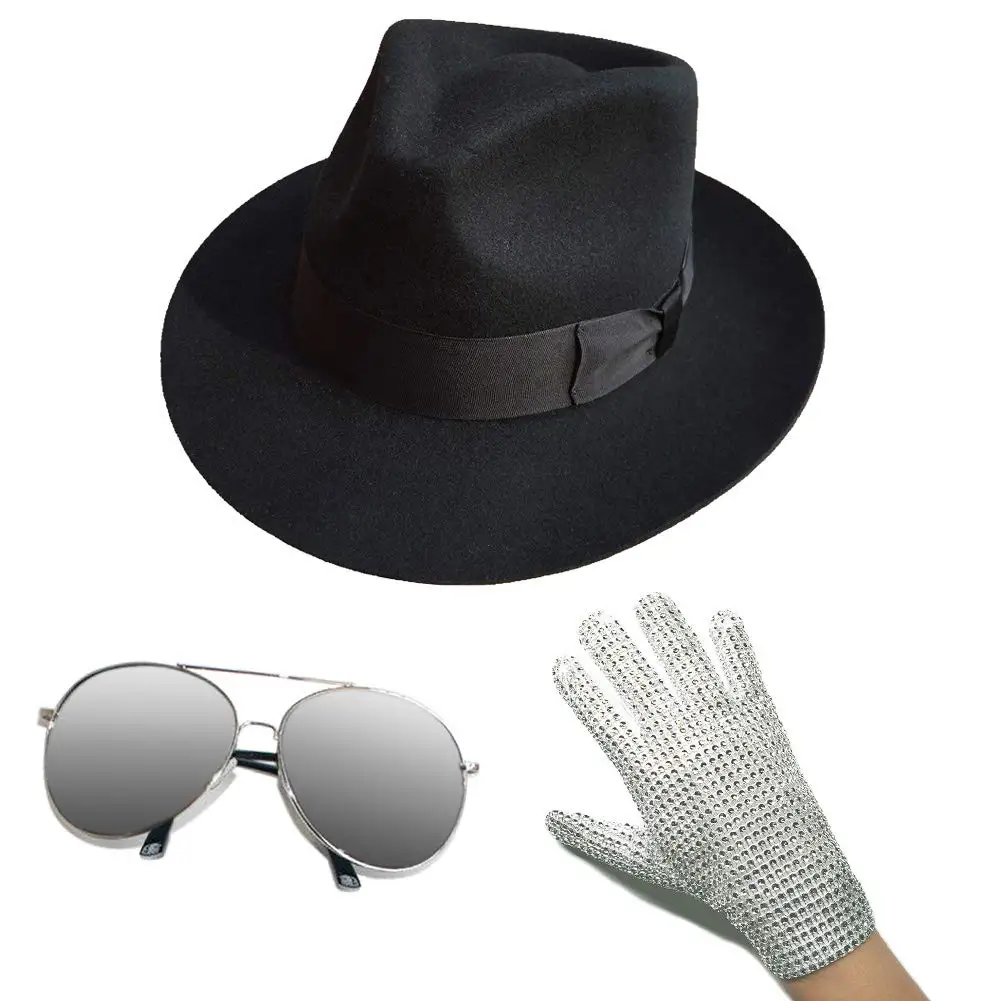 MJ Michael Jackson Topi Fedora dengan 