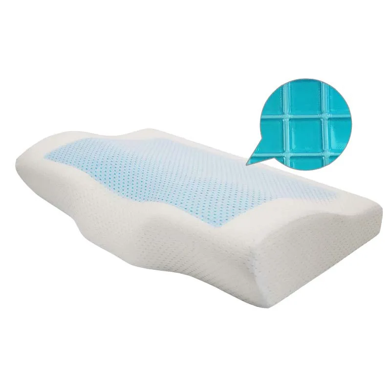 Комфортная Гелевая подушка из пены с эффектом памяти для расслабляющего охлаждения сна поможет вам облегчить боль в шее и плече всю ночь