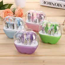 Beauty Girl 9 шт в форме яблока для ухода за ногтями резак для кутикулы машинка для стрижки педикюра маникюрный набор Apple Подарочный чехол