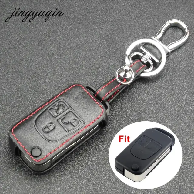 Jingyuqin Leather Cover For Mercedes Benz Ml C Cl S Sl Sel 3 On Jingyuqin Leather Cover For Mercedes Benz Ml C Cl S Sl Sel 3 On Flip Folding Car Remote Key Fob Case