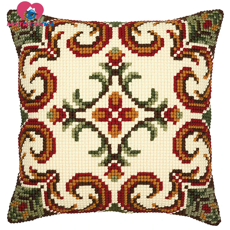 cross stitch pillow cross stitch canvas printed embroidery needlework