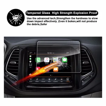 

RUIYA 9H tempered glass screen protector for Jeep Cherokee Uconnect 8.4inch car gps navigation screen,overall protection screen