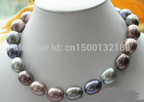 

xd j00474 17" 20mm multicolor SOUTH SEA SHELL PEARL NECKLACE