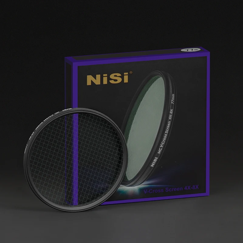 

NISI 67mm/72mm/77mm/82mm star filter v-cross screen filter adjustable 4 point 8point 4x 8x