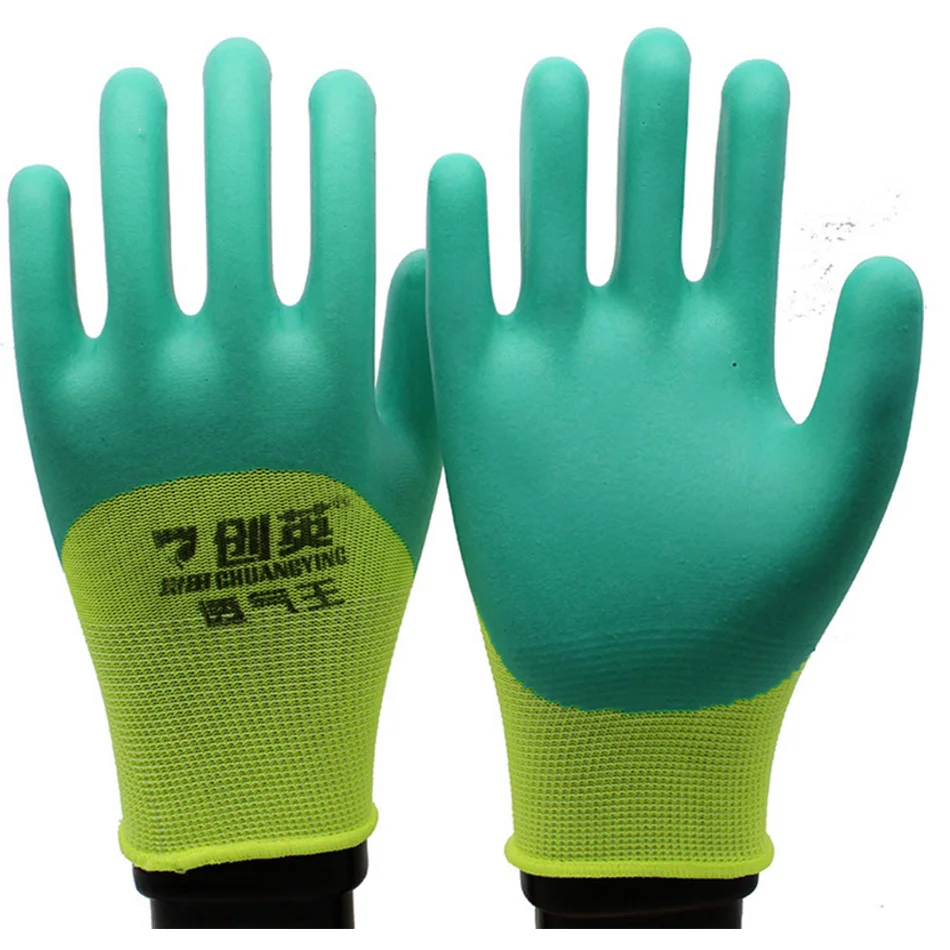 

Latex Working Gloves Wear-resistant Soft Breathable Dipped Gloves Men Women for Dish Washing Cleaning Household Kitchen