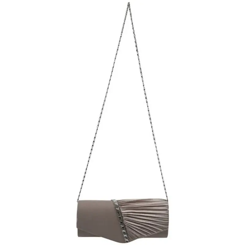 Ladies Diamond Ruffle Party Prom Bridal Evening Envelope Clutch Bag