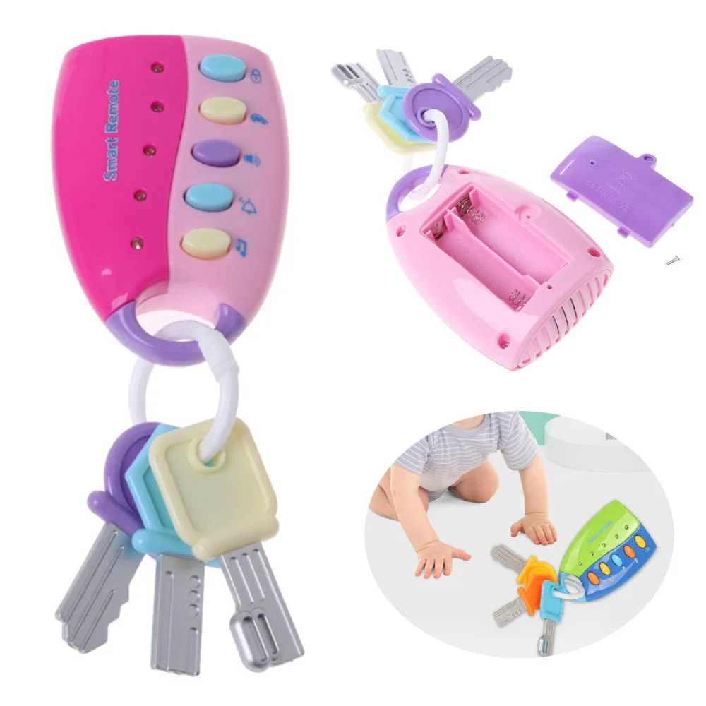

Baby Toy Musical Car Key Toy Smart Remote Car Voices Pretend Play Education Toy