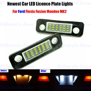 2 x LED Number License Plate Lamps OBC Error Free 18 LED For Ford Mondeo MK2 Fiesta Fusion