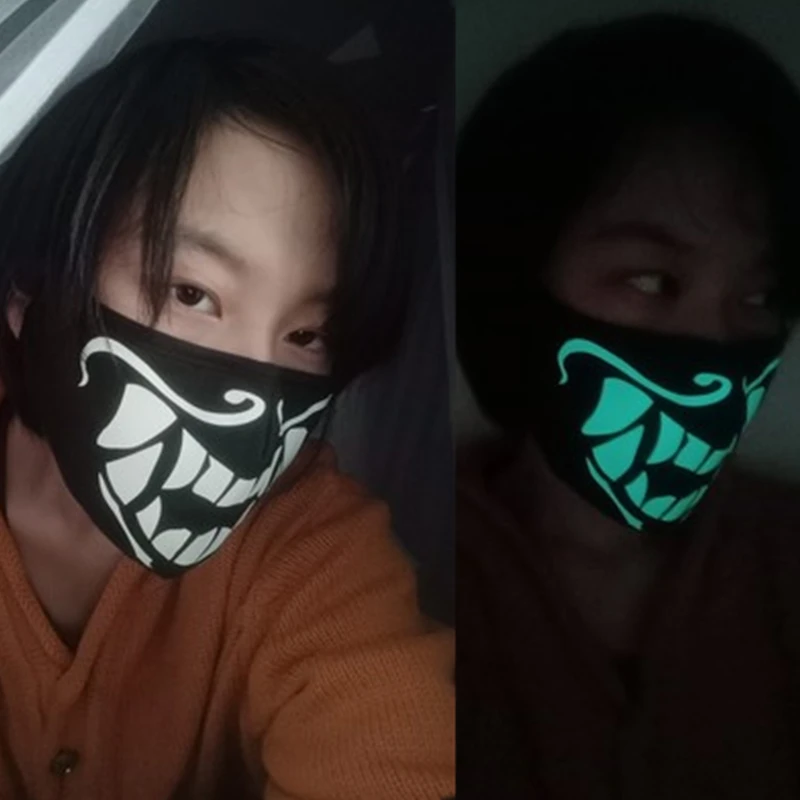 K/DA Kda Akali Assassin Косплей костюмы S8 ночные огни маска для лица пылезащитные маски