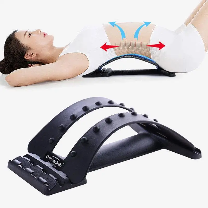 Спинальное тяговое устройство для спины/поясничная поддержка/Массажная подушка для шеи с 3 регулируемыми Arch-Level(Материал: ABS& PP