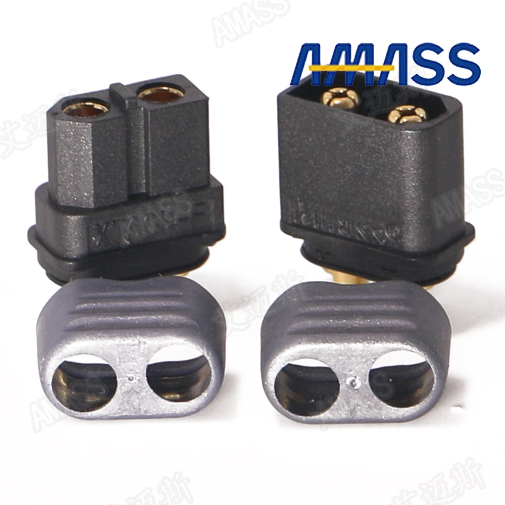 10pcs Amass Black XT60 Connector Sheathed Upgraded Version XT60 Plug ...