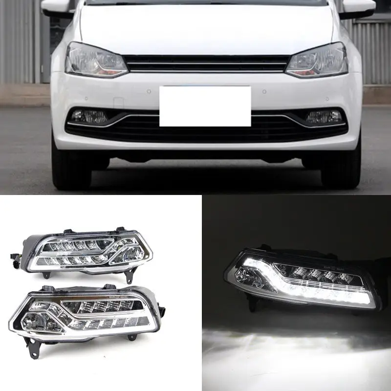 Buy For Volkswagen Polo 2014 2016 2PCS White DRL