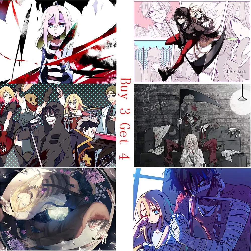 Аниме плакат Satsuriku no Tenshi прозрачные наклейки на стену украшение для дома хорошее