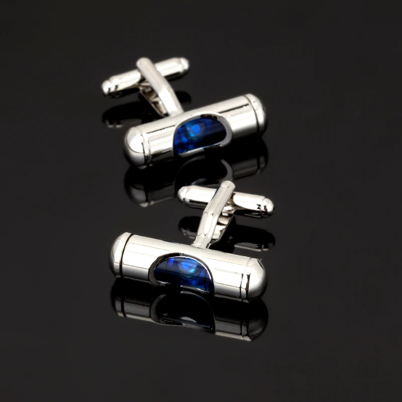 XK526 Men's shirts Cufflinks Blue level Cufflinks senior process 3 double sale free shipping