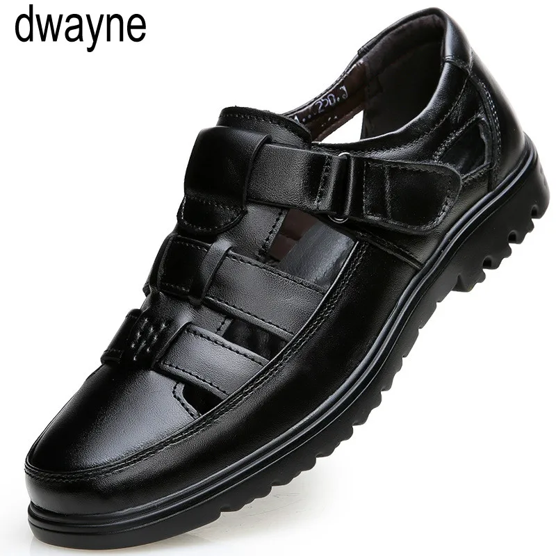 

High Quality Genuine Cow Leather Sandals Outdoor Summer Handmade Men slippers Shoes Men Beach leather Soft Breathable sneakers9