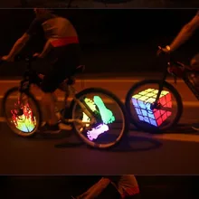 Новое поступление DIY велосипедный спиц велосипед колесо светильник программируемый светодиодный двухсторонний экран дисплей изображение ночной езды на велосипеде