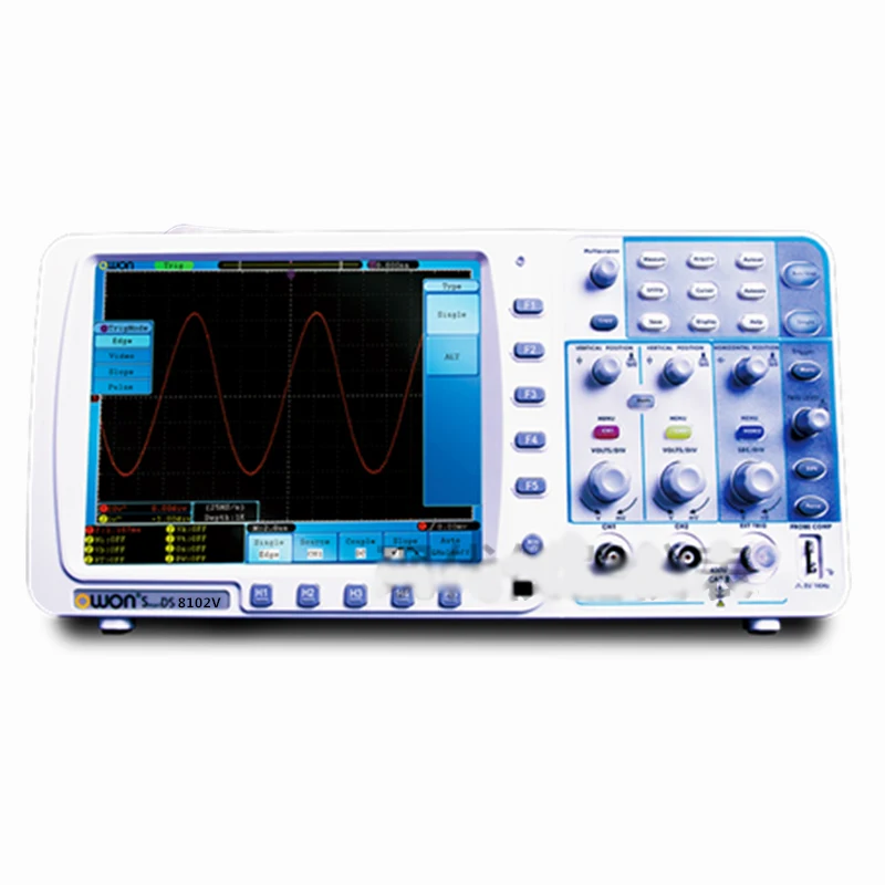 OWON SDS8102 V Digital Storage Oscilloscope 8'' LCD 100MHz 2GS/s VGA