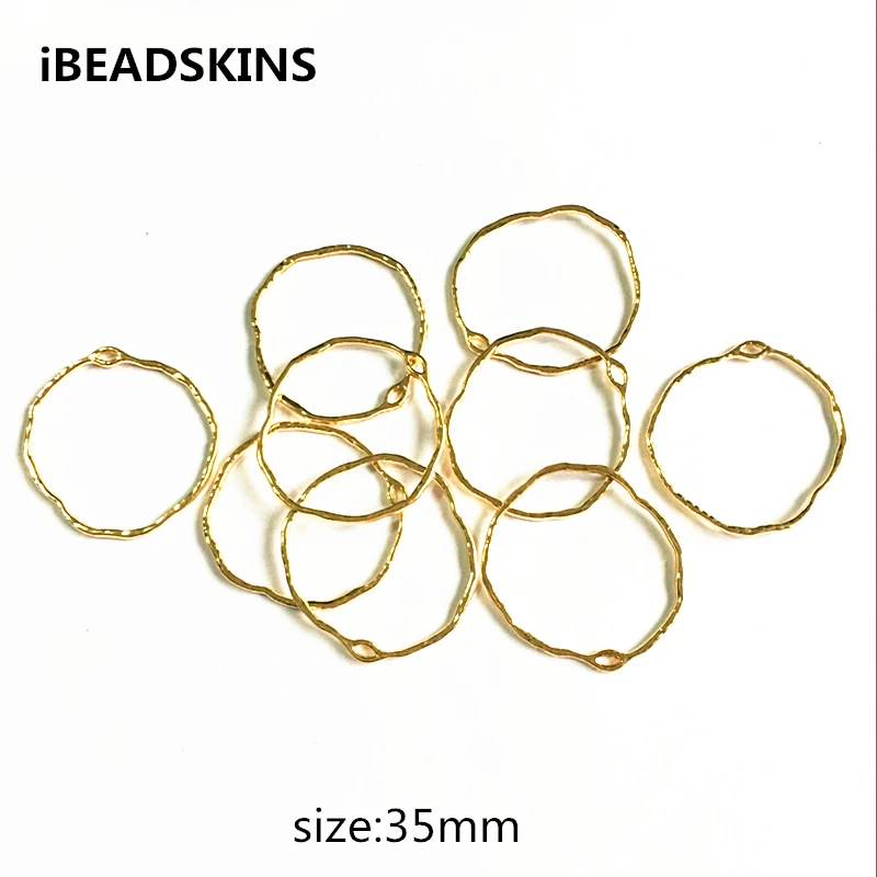 

New arrival! 35mm 50pcs/lot gold color zinc alloy ring-shape charm for jewelry DIY ( as shown)#2011