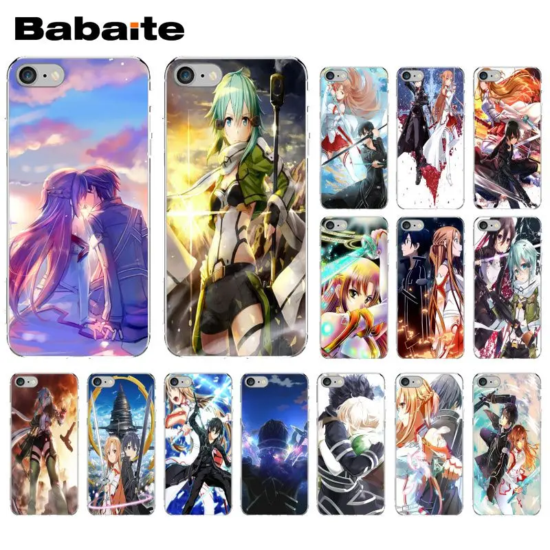 Babaite Sword Art Online SAO Japan аниме чехол для телефона для iPhone 5 5Sx 6 7 7plus 8 8Plus X XS MAX XR