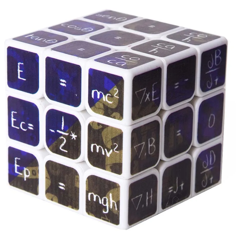 Magic Cube 3x3x3 neo magico Cubo календарь время печати головоломка на скорость обучающие игрушки для детей 6 лет - Цвет: Белый