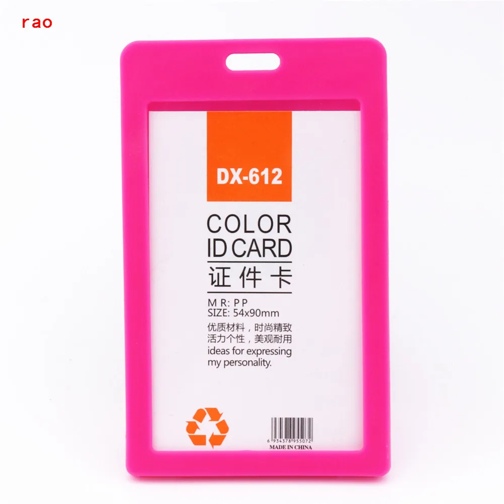 Роскошное Качество 612 различные наборы карт ID бейдж чехол прозрачный банк держатель для кредитных карт аксессуары ремень брелок цепь зажимы - Цвет: Розово-красный