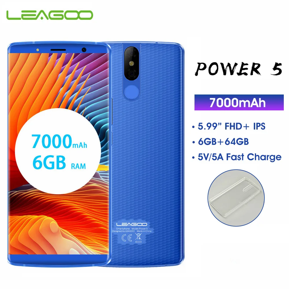 LEAGOO Power 5 смартфон с 99 дюймовым дисплеем восьмиядерным процессором MTK6763 ОЗУ 6 ГБ
