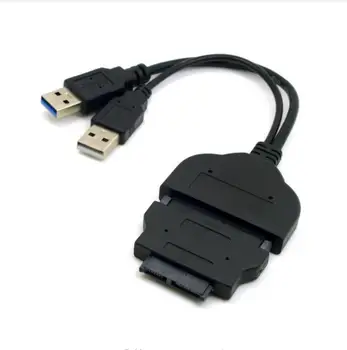 

1set USB 3.0 to SATA 22Pin & SATA to 16Pin Micro SATA Adapter for 1.8" 2.5" Hard Disk Driver With Extral USB Power Cable
