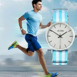 2018 Роскошные модные голубые Для мужчин и Для женщин молодых людей часы наручные часы спортивные часы кварцевые часы Relogio Masculino Кварц